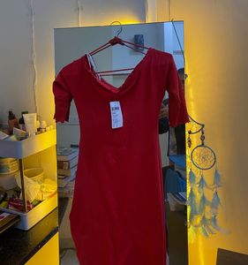 Offsoulder Red Bodycon Dress
