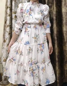 Floral Puff Sleeve Mini Dress