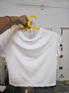 Teamspirit Women's White Los Angeles Graphic Crop