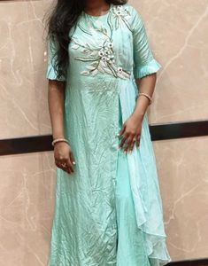 Beautiful Mint Green Kurta plazoo set