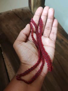 Handmade Beaded Chain/Necklace - Majenta