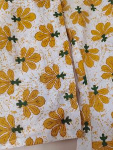 Yellow Flower print Kurta