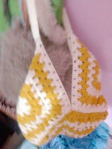 Handmade Crochet Granny Square Bag