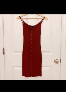Ribbed Button-Up Mini Dress