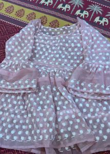 Pink Embroidered Kurta