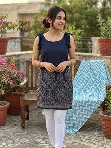 blue Sleeveless kurti🩵