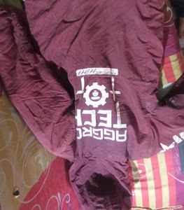 Men's Maroon Hooded Winter Jacket