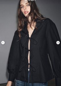 Zara tie front shirt