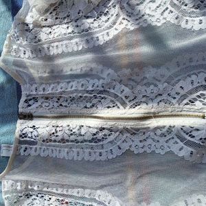 White Lace Crop Top