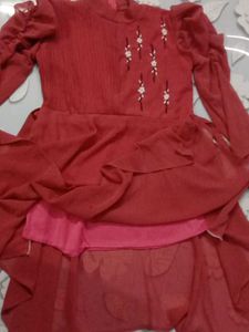 Embroidered Flowy Ethnic Gown