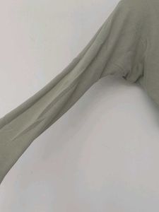 Sage Green Cropped Long Sleeve Top