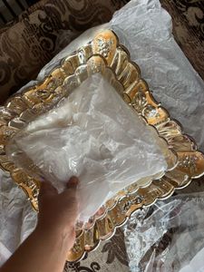 set of 3 Elegant Vintage Silver Tray