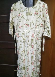 Beautiful White Floral Kurta (unused)