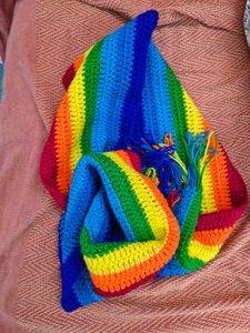 handmade woolen crochet muffler