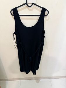 Black sleeveless maxi dress