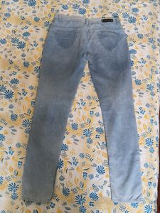 Light Wash Jeans with Floral Print