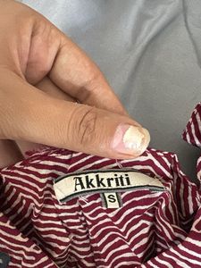 Maroon Printed top from pantaloons