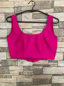 Vibrant Pink Sleeveless Blouse