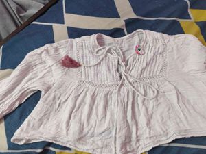 Boho Embroidered White top