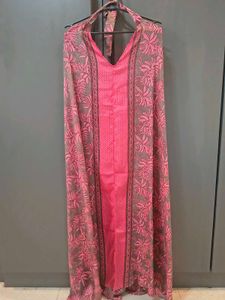 Vibrant Pink Floral Maxi Dress