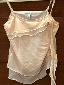 Sheer Ruffle Camisole Top
