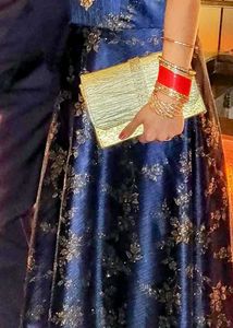 Elegant Blue &amp; Gold gown
