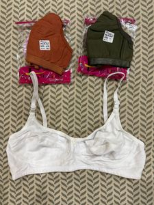 3 Pack Cotton Hosiery Basic Bras