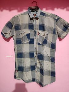 Checked Half Shirt For Men