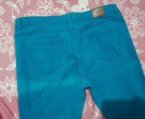 Stylish Teal Blue Jeans