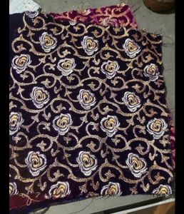 Set If 4 Velvet Embroidary Cutouts For Home Decor