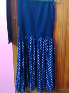 Chic Blue &amp; White Polka Dot Dress