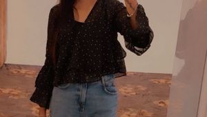 Chic Black Polka Dot Top