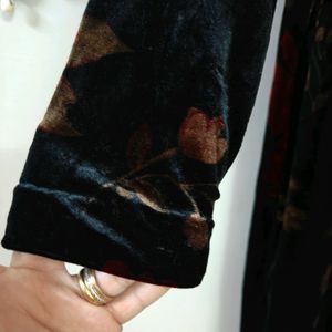 Price Drop !!! Velvet Floral Party Gown