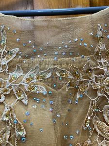 Stunning Gold Embellished Evening Gown