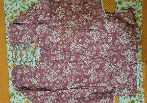 Pink Floral Print Kurta Top