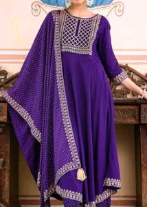 Elegant Purple Kurta Set with Dupatta