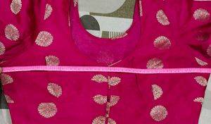 Vibrant Pink Brocade Blouse