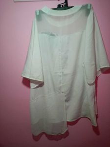 White Graphic Print Top