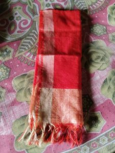 Red & Gold Checkered Scarf