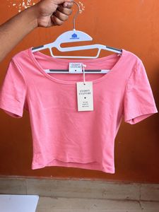 Pink Cropped T-Shirt