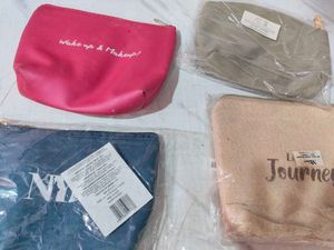 Set of 4 Stylish Pouches for Organization