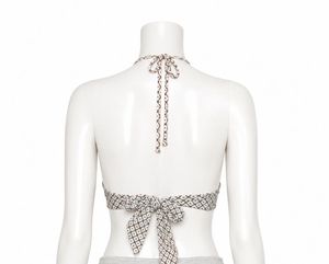 Floral Halter Tie-Up Bralette Top