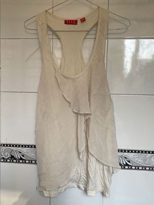 Elle Cream Ruffle Tank Top