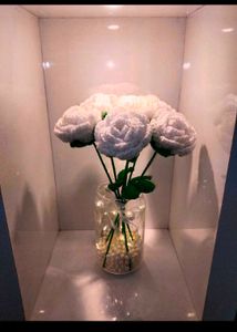 Crochet White Rose ✨
