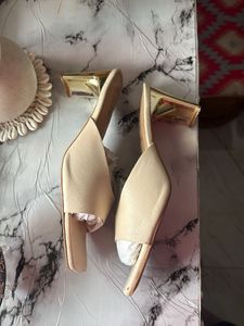 CODE Beige Mules Heels