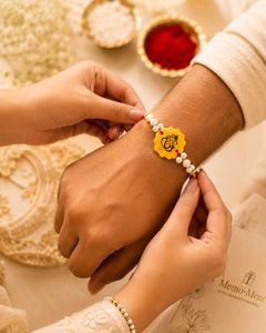 Handmade Rakhi with Ganesha Charm