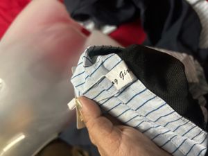 Women's Navy Cropped Blazer with Striped Shirt Col