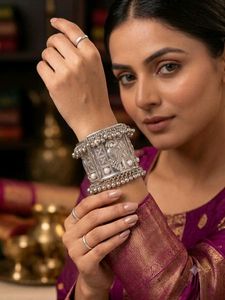 Exquisite Oxidized Peacock Silver Bracelet