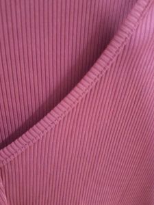Chic Rose Pink 3/4 Sleeve Backless Dress