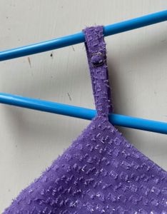 Cute Purple Ruffle one peace side zeeper